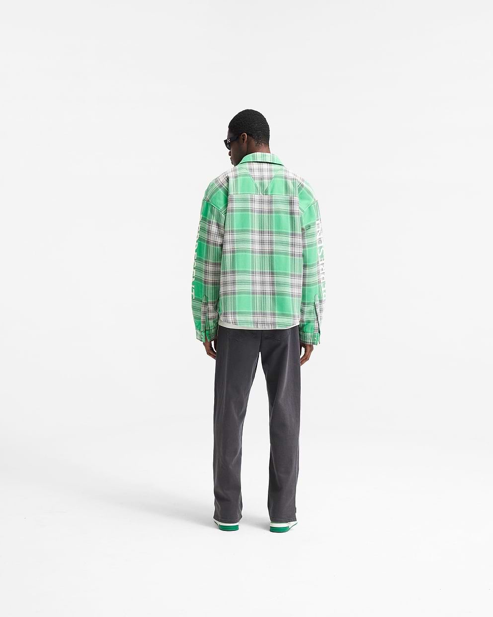 Quilted Flannel Overshirt - Island Green